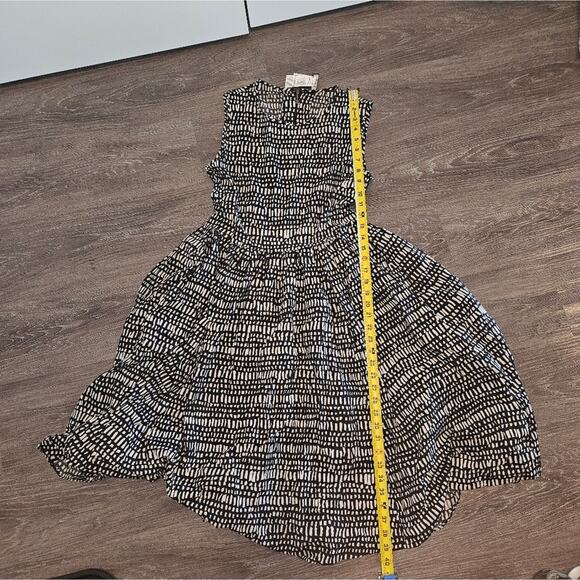 Max Mara A-Line Printed Midi Length Dress Black - Picture 8 of 8